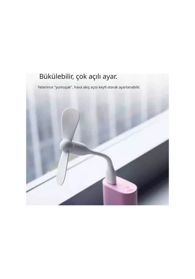 Esnek Taşınabilir Mini Usb Vantilatör Fan Serinletici Laptop Powerbank Uyumlu Sessiz Güçlü Pervane Beyaz