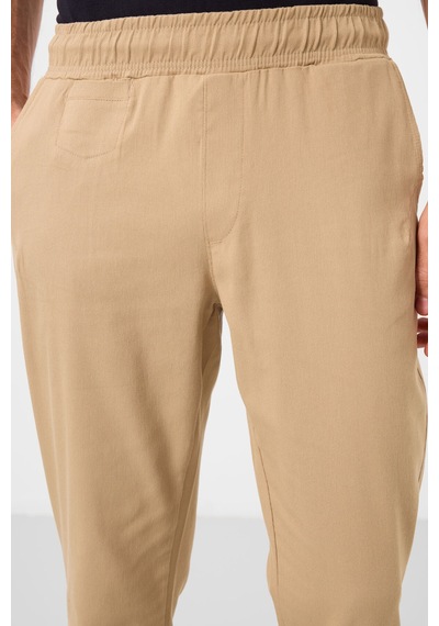 Tommylife Koyu Bej Standart Fit Dokuma Hafif Esnek Chino Erkek Pantolon - 82177 KOYU BEJ