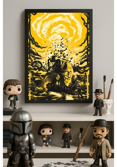 Fallout Siyah Ahşap Çerçeveli Poster, Dekoratif Oyun Duvar Tablosu