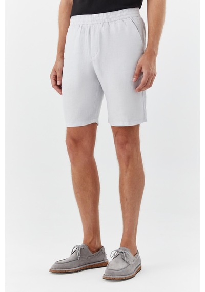 Sabri Özel Erkek Açık Gri Normal Kesim Regular Fit %100 Keten Lastikli Bel Bermuda Şort Sabri Özel Erkek Açık Gri Normal Kesim Regular Fit %100 Keten Lastikli Bel Bermuda Şort