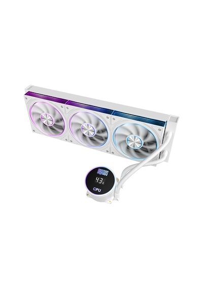 Dragos Frostbite V2 Dijital Isı Göstergeli Argb 360mm Beyaz İşlemci Sıvı Soğutucu