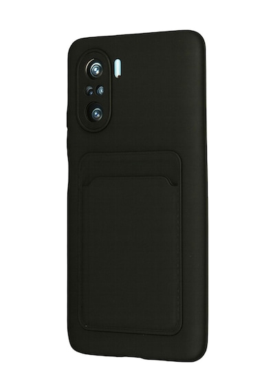 Xiaomi Poco F3 Uyumlu Kılıf Kelvin Kartvizitli Silikon - Siyah