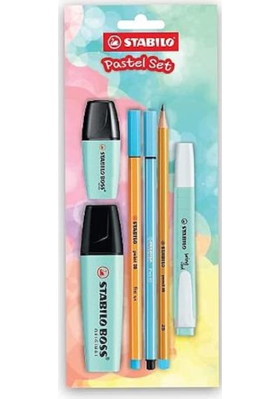 Stabilo Tek Renk Pastel Set 6'lı Mavi