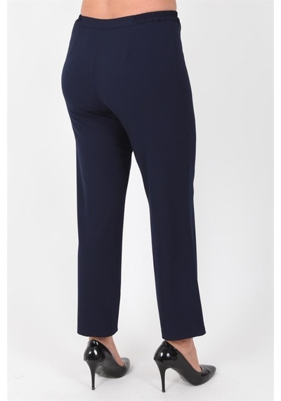 Ladies First Ladıes Fırst Büyük Beden 3570 Lacivert Klasik Dar Paça Pantolon K