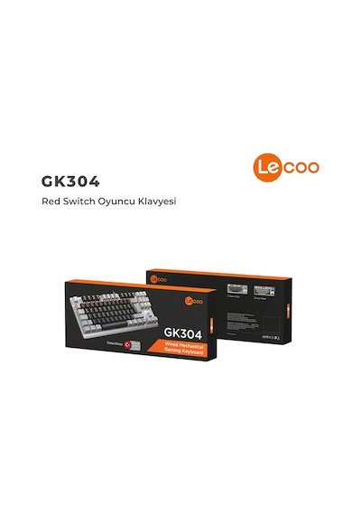 Lecoo GK304 Kablolu Red Switch Makrolu RGB Gaming Mekanik Türkçe Q Klavye