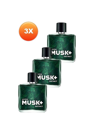 Avon Musk Instinct Erkek Parfüm EDT 3 x 75 ML