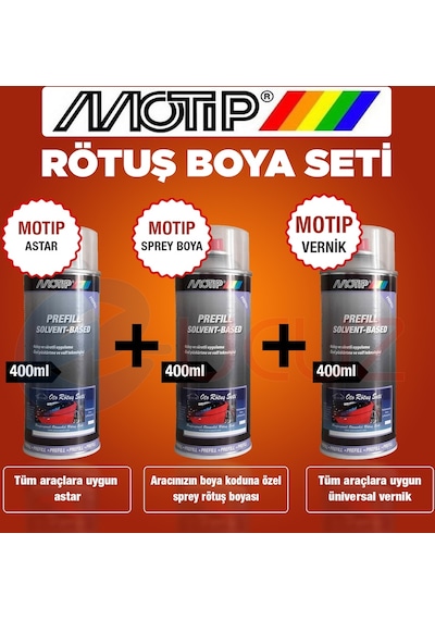 Motip Fiat Kod:124 Barok Kırmızı Rötuş Sprey Boya Seti 523745990