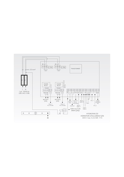 Etna Hydropan2d-aps İkili Hidrofor/dalgıç Panosu 220v-2x2,2 Kw