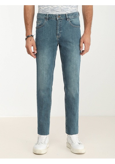 Kip Slim Fit Dar Paça Lacivert Erkek Kot Pantolon Pant 2445 001