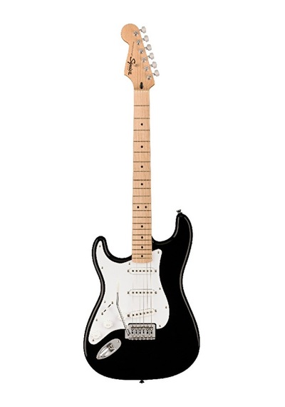 Squier 0373162506 Sonic Stratocaster Solak Elektro Gitar Siyah Solak Çalım İçin Akçaağaç Klavye Ve Siyah Gövde