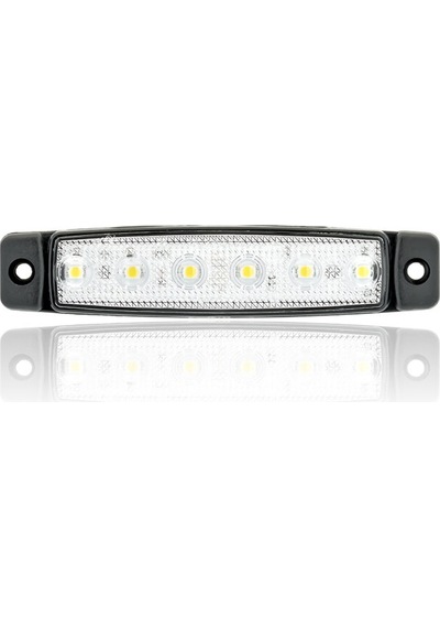 Sanel 24v Universal Parmak 6 Led Basamak Beyaz Sbb24w6