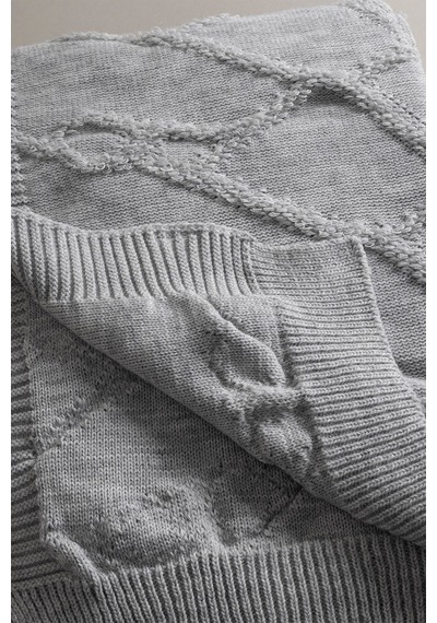 Espuma De Mar Gri Çift Kişilik Battaniye 200x220 37130 Gri