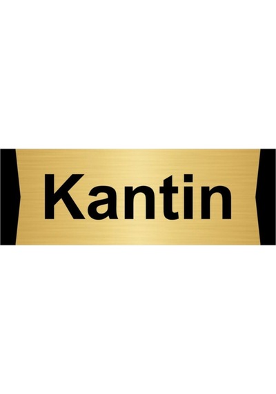 Kantin 10x20cm Altın Renk Metal Yönlendirme Levhası
