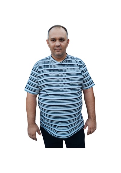 Big Nona Erkek Büyük Beden Unisex T-shirt V Yaka Siyah Beyaz Çok Renkli