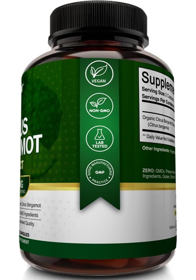 Nutriflair Organic Citrus Bergamot 1400mg 120 Caps Aromasız