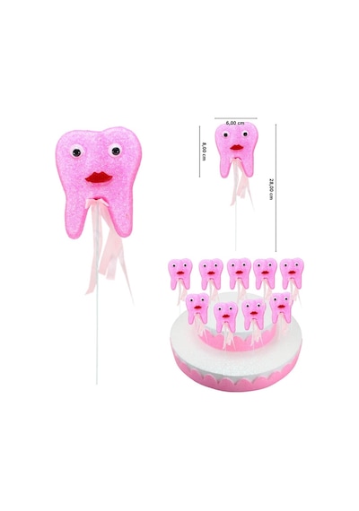 Diş Buğdayı Simli Çubuk Süs. Pembe. 30 Adet
