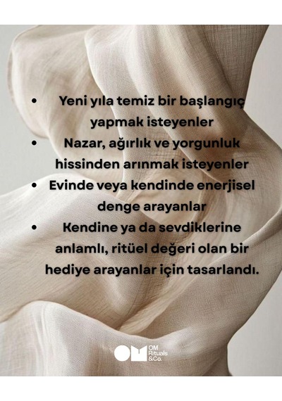 Yeni Yıl Nazar&korunma Ritüeli Seti-palo Santo-üzerlik-adaçayı Tütsüsü & Amazonit %100 Soya Wax Mum Beyaz