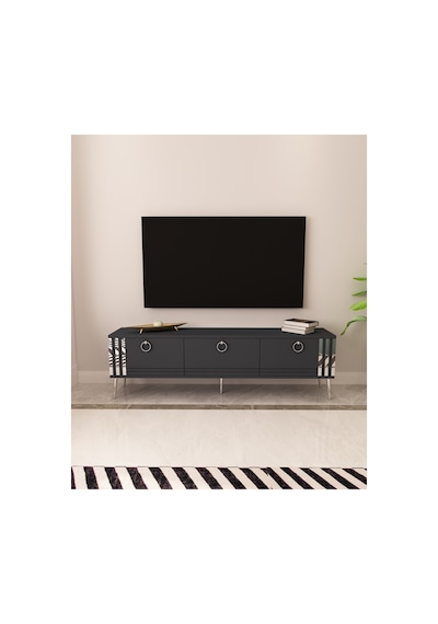 Lora 150 Tv Ünitesi Tv Sehpası Antrasit - Gümüş Antrasit-gümüş