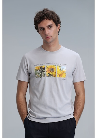 Lufian June Modern Grafik T- Shirt Tas Taş 111020192100190 111020192100190 Taş