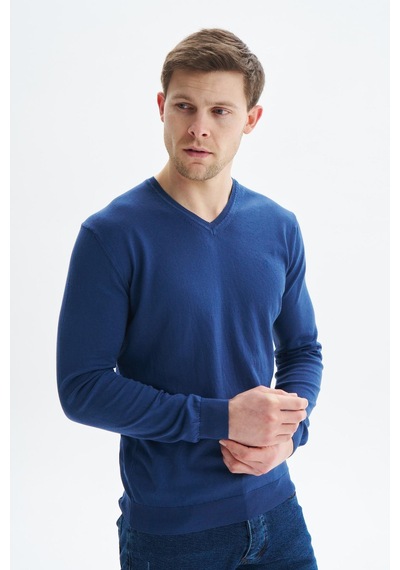 AR-MA Arma Erkek Slim Fit Basic V Yaka Triko Kazak K9kro0852 Lacivert