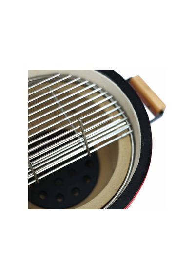 Kamado Seramik Mangal 40 Cm Kırmızı