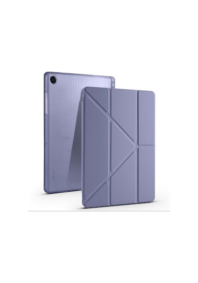 Samsung Uyumlu Galaxy Tab A9 Plus A11 + Üçgen Standlı Uyandırma Fonksiyonlu Tablet Kılıfı Kapaklı Kılıf
