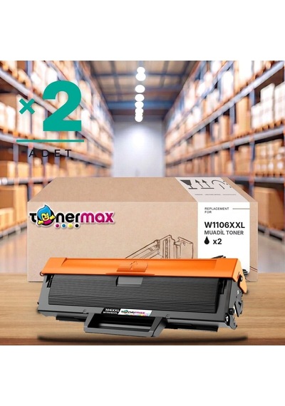 Hp Laser Mfp 135w Uyumlu Toner Çipli W1106xxl 2'li 9.000 Sayfa Süper Yüksek Kapasite