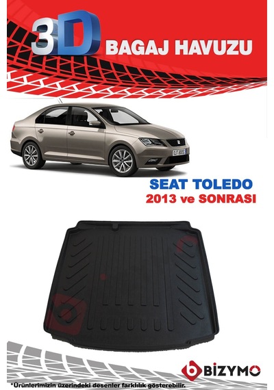 Skoda Rapid Sedan 2013 ve Sonrası 3D Bagaj Havuzu Bizymo