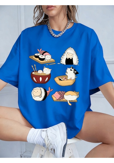 Noıssey Urban Pop Graphic Kadın Tişört Koleksiyonukod 5124 Saks