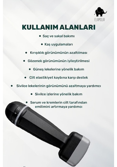 120 Titanyum İğneli Ayarlanabilir İğne Ölçülü 0.25-2.0mm Dermastamp Siyah - Serum Seti Hediye