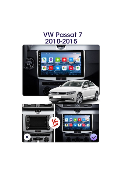 VOLKSWAGEN PASSAT B6-B7 ANDROİD 12 MULTİMEDYA 4GB/64GB HD IPS EKRAN 10 İNC KAMERA HEDİYELİ