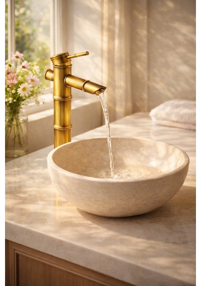 Lüks Banyo Lavabo Bataryası Pirinç Gövde Çanak Lavabo Uyumlu Modern Tasarım Musluk Antik Eskitme