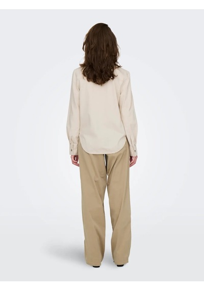 Only Onlsilla L/s Fitted Cc Pnt Kadın Gömlek 15338783 Ekru