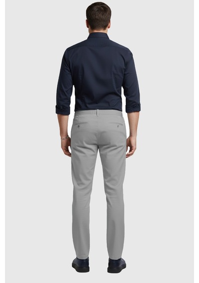 Deepsea Erkek Gri Esnek Kumaş Slim Fit Beli Lastikli Günlük Spor Pantolon 2601070 Gri