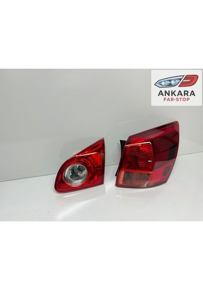Nissan Qashqai 2007 - 2010 Stop Lambası Sağ İç Ve Dış Takım Toplam 2 Adet Stop