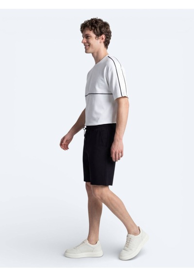 Kip Ekru Düz T-shirt