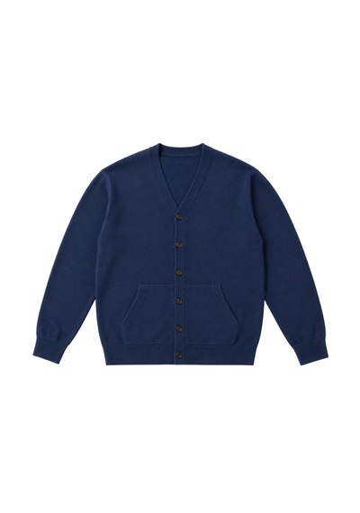 Battalmoda Erkek Büyük Beden İndigo Cepli Düğmeli Triko Hırka 3xl-4xl-5xl-6xl