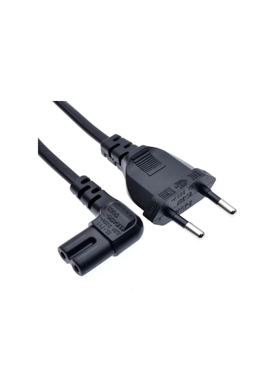 1.5 Metre L Uç 90 Derece Power Güç Elektrik Kablosu C7 Ps4/ps3 Teyp Laptop Adaptör Işıldak 2 Pi