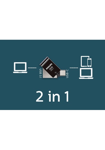 Philips 2'si 1 Arada Otg Edition Ultra Speed Usb-c/usb 3.1 Çift U