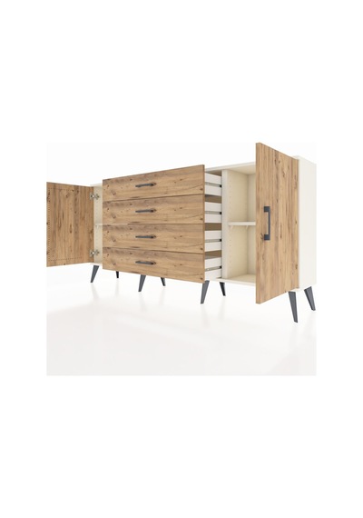 Arges Konsol 2 Raflı 4 Çekmeceli 2 Kapaklı 176x30x83 Aytaşı-çam/çam Çam/çam Arges Konsol 2 Raflı 4 Çekmeceli 2 Kapaklı 176x30x83 Aytaşı-çam/çam Çam/çam