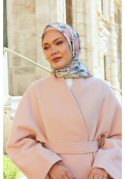 Mirsoy Scarf Dijital Soft Fiora Desen-soft Yeşil Soft Yeşil