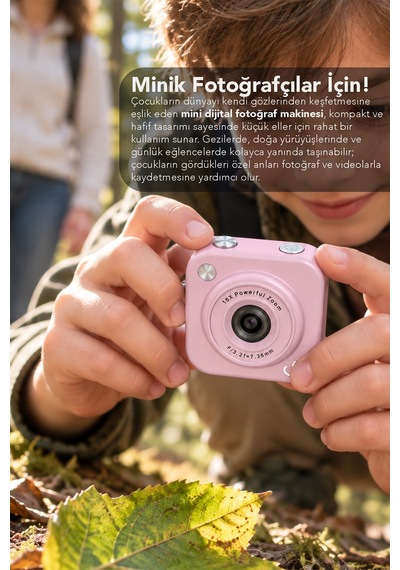 Mimtec Blm-108 Mini Cep Kamera - 2.01" Hd Ekran 1080p Flaşlı Dijital Video Fotoğraf Makinası Pembe