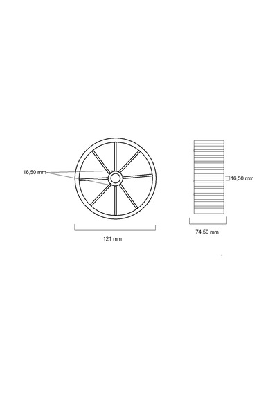 Tekne Römorku Yan Makara Takozu Şeffaf Elastomer - Kırmızı