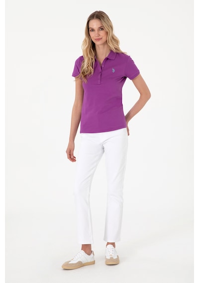 U.S. Polo Assn. Kadın Menekşe Basic Polo Yaka Tişört 50300830-VR037