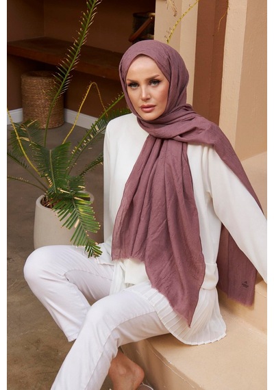 Bambu Kraş Şal Tesettür Giyim, Yüksek Kalite, Hafif, Rahat, Şık, Premium, Lux, Shawl, Scarf Gül Kurusu