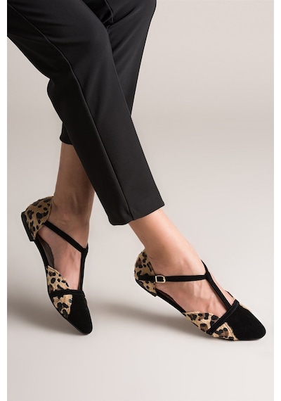 Fox Shoes Leopar/siyah Kadın Babet B726881802 LEOPAR Leopar