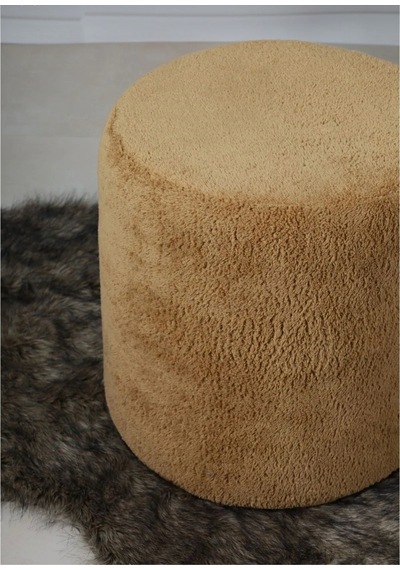 Lines Teddy Kumaş Black Puf Kahverengi