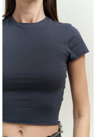 Mai Collection 2733 - El Amor Antrasit Penye Crop