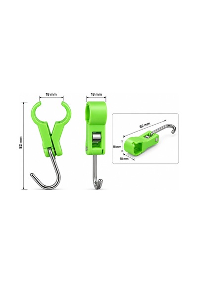 Sn-38118 Yuvarlak Kelepçe Askı 82x18x18mm 4 Lü Paket Renkli
