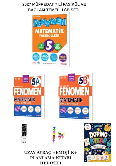 Fenomen 5. Sınıf Matematik Fasikül Set + A+b Bağlam Temelli Sb 3 Lü Set Planlama K+emoji K+uzay A 2027